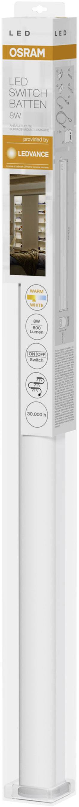 LEDVANCE LED Switch Batten L LED plinth lighting LED (monochrome) Built-in LED 8 W Warm white