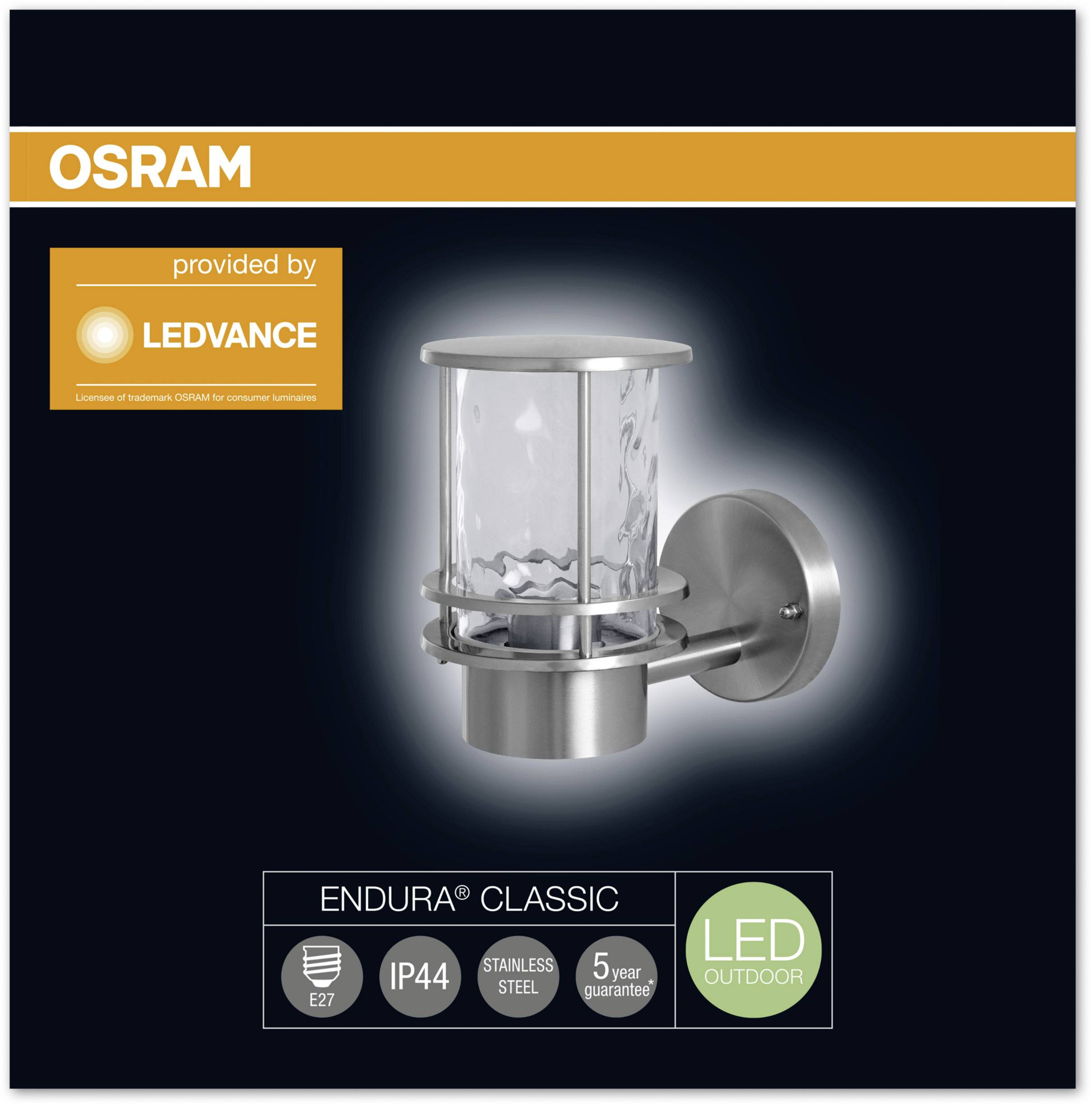 LEDVANCE ENDURA® CLASSIC POST L 4058075206502 Outdoor wall light E-27