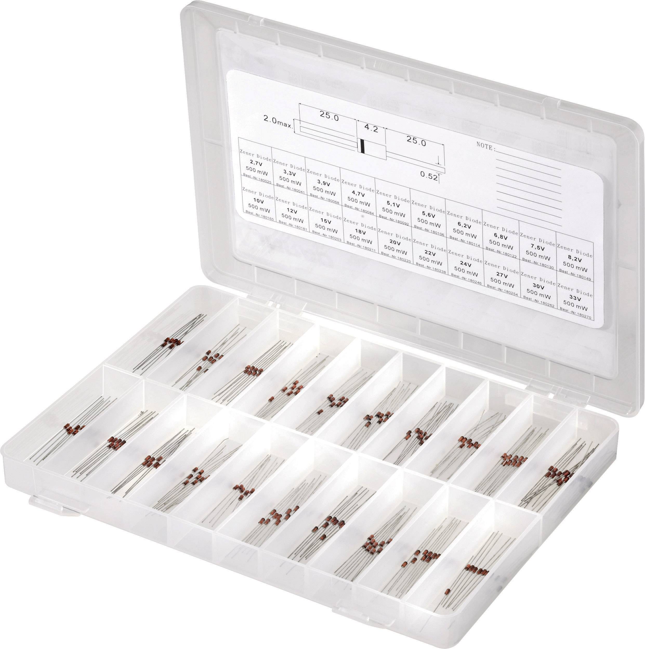 TRU COMPONENTS Assorted Zener diodes 179001 300 pc(s)