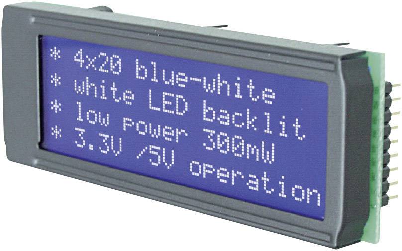 DISPLAY VISIONS LED component White Blue (W x H x D) 75 x 26.8 x 10.8 mm EADIP203B-4NLW