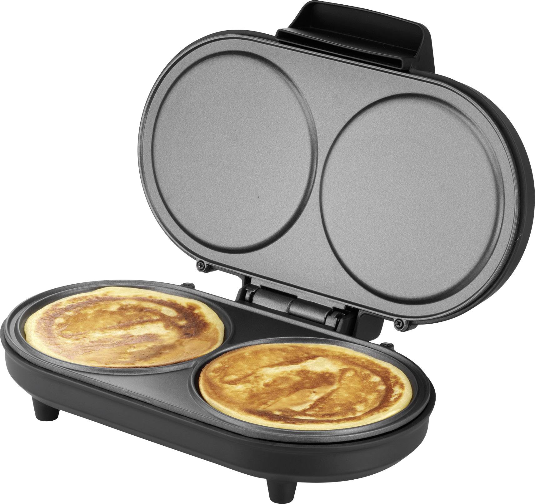 Unold 48165 Twin pancake maker Black, Stainless steel