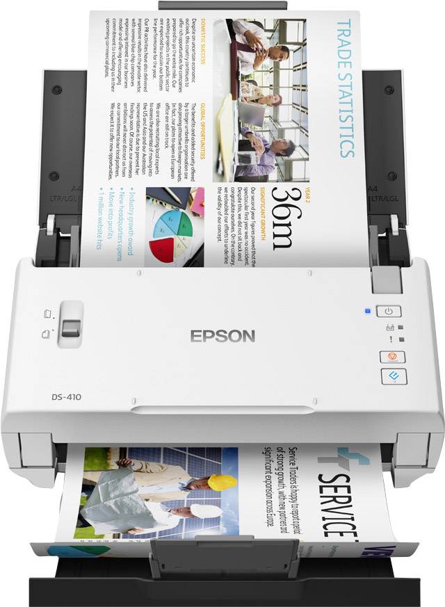 Epson WorkForce DS-410 Duplex document scanner A4 600 x 600 dpi 26 pages/min, 52 IPM USB