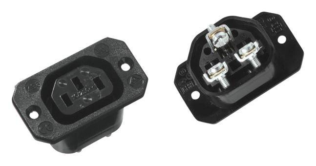 Bachmann 917.171 IEC connector 796 Socket Total number of pins: 2 10 A Black 1 pc(s)