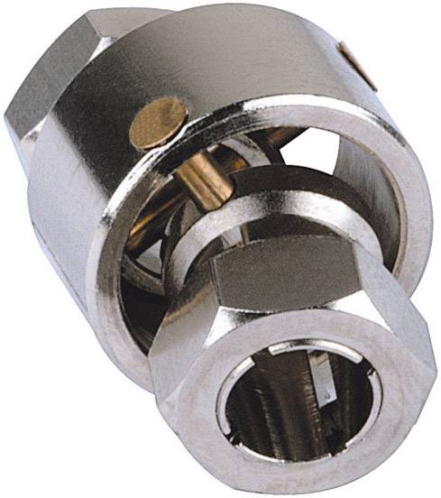 Illustrated is a metallic double socket with serrated inner edges for connecting tubes or hoses in a mechanical construction.