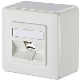 Metz Connect Network outlet Surface-mount Unequipped 1 port Pure white