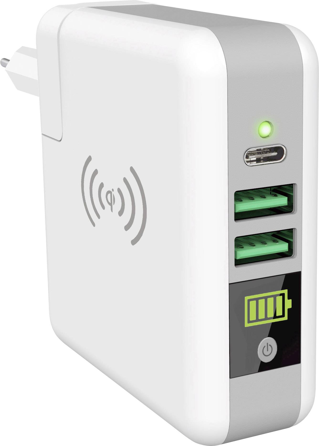 Smrter Wireless charging power bank 6700 mAh Amigo SMRTER_AMIGO Outputs Inductive charging standard, USB, USB-C socket White