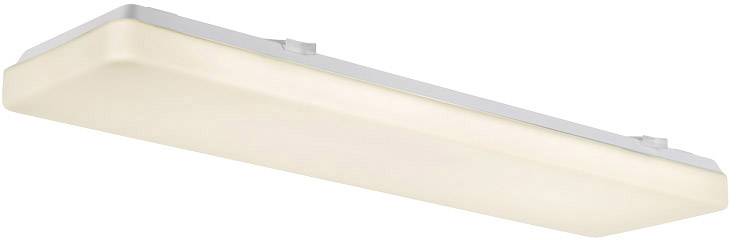 Rectangular LED ceiling light with white casing. Suitable for indoor lighting.