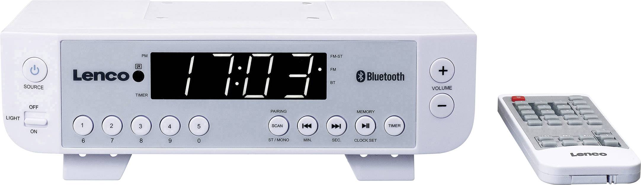 Lenco KCR-100 Kitchen radio FM Bluetooth White