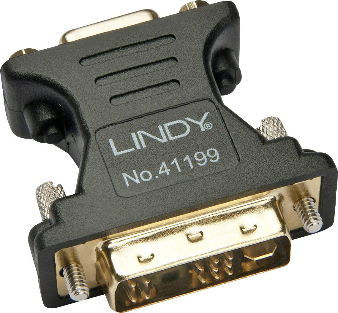 LINDY 41199 VGA / DVI Adapter [1x VGA plug - 1x DVI plug 17-pin] Black