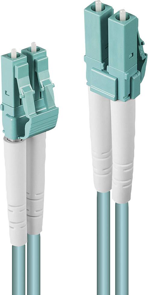 LINDY 46403 Fibreglass FO Cable 75.00 m Blue [1x LC plug - 1x LC plug] 50/125 µ Multimode OM3