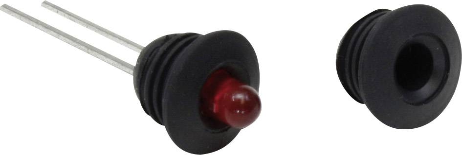 Donau Elektronik 3 SC 3 SC LED socket Rubber Suitable for LED 3 mm