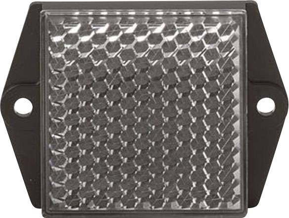 A square, reflective surface with a honeycomb-like pattern, enclosed in a rectangular frame with two mounting holes.