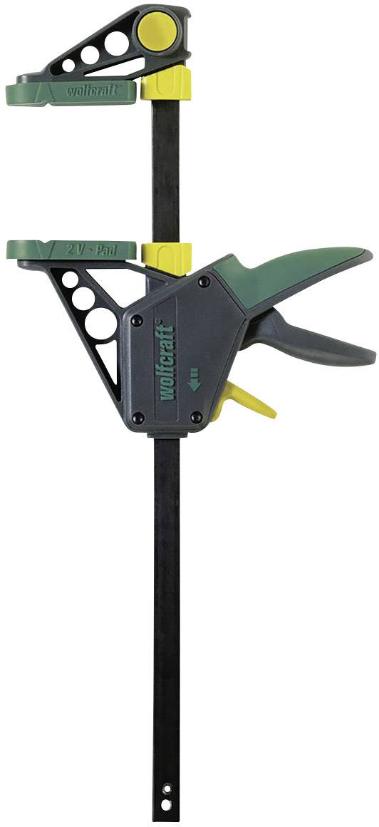 One-handed clamp PRO 100/450 mm EHZ Wolfcraft 3032000 Span width (max.):450 mm Nosing length:100 mm