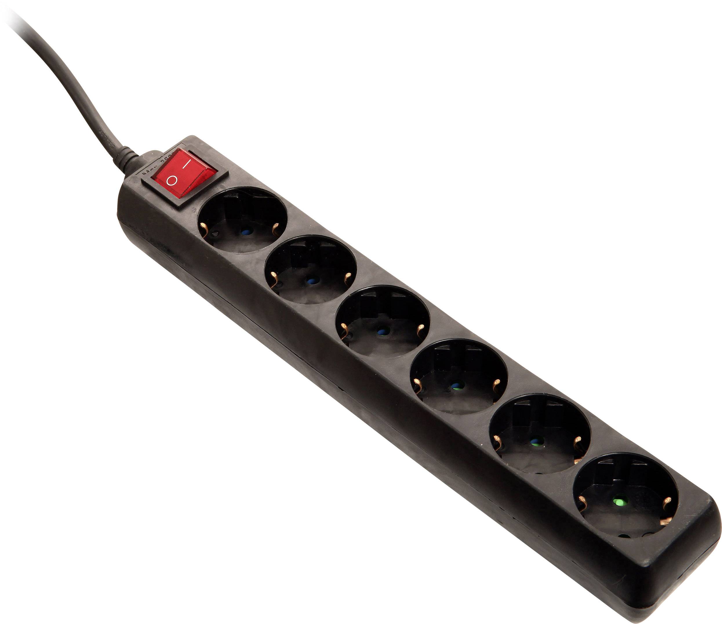 AS Schwabe 11512 Power strip (+ switch) Black PG connector 1 pc(s)