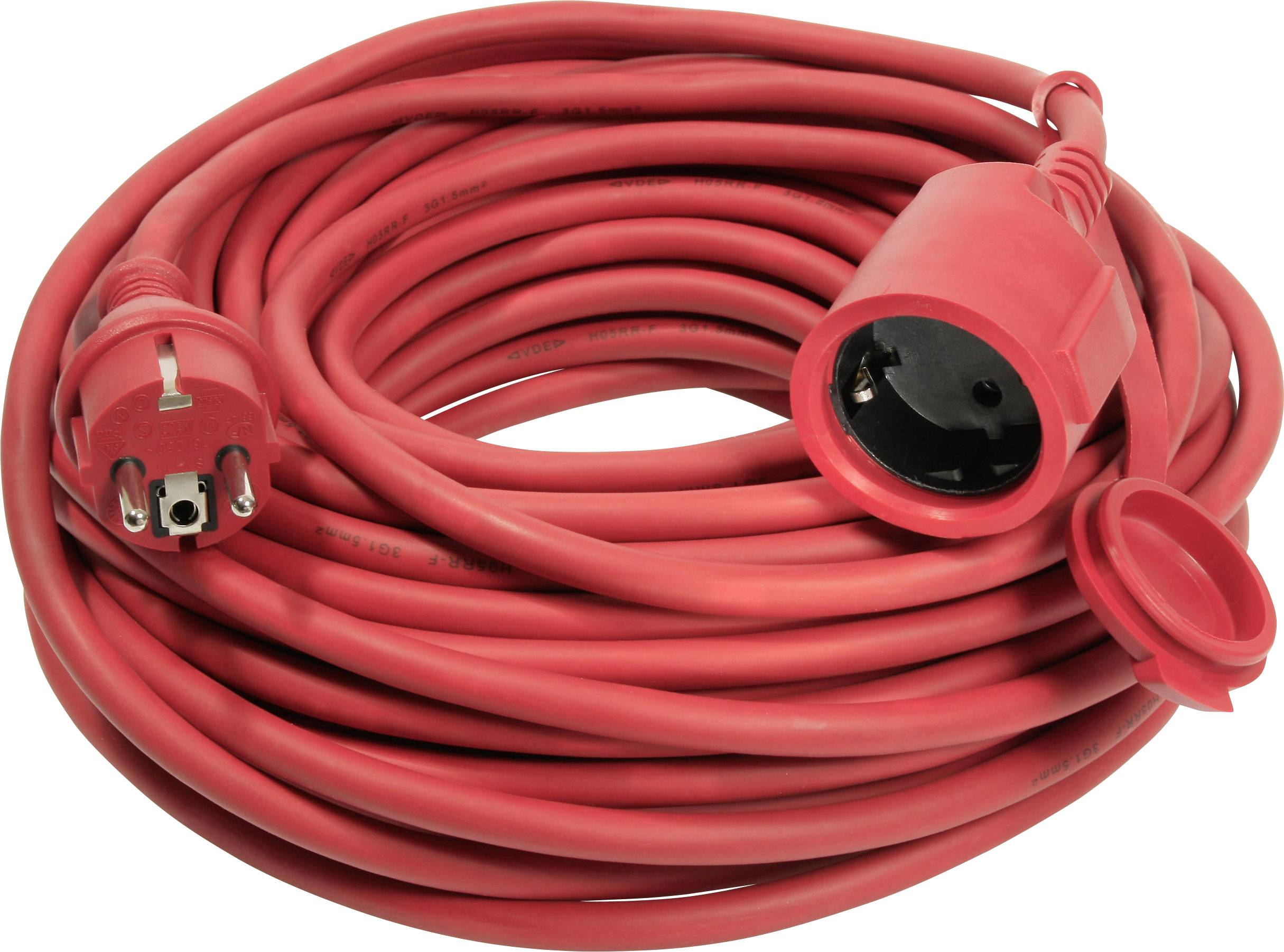 AS Schwabe 60262 Current Cable extension Red 20.00 m H05RR-F 3G 1,5 mm²