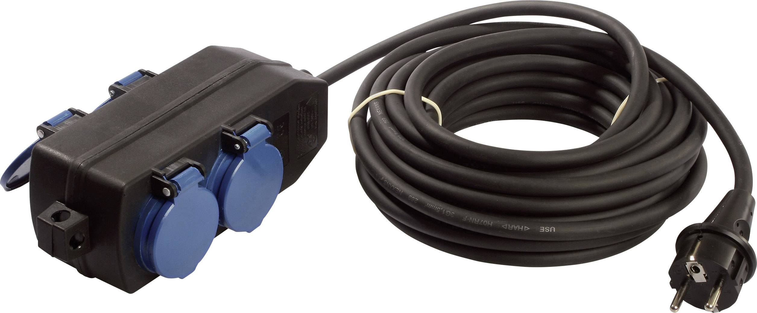 AS Schwabe 60671 Current Cable extension Black 10.00 m H07RN-F 3G 1,5 mm²