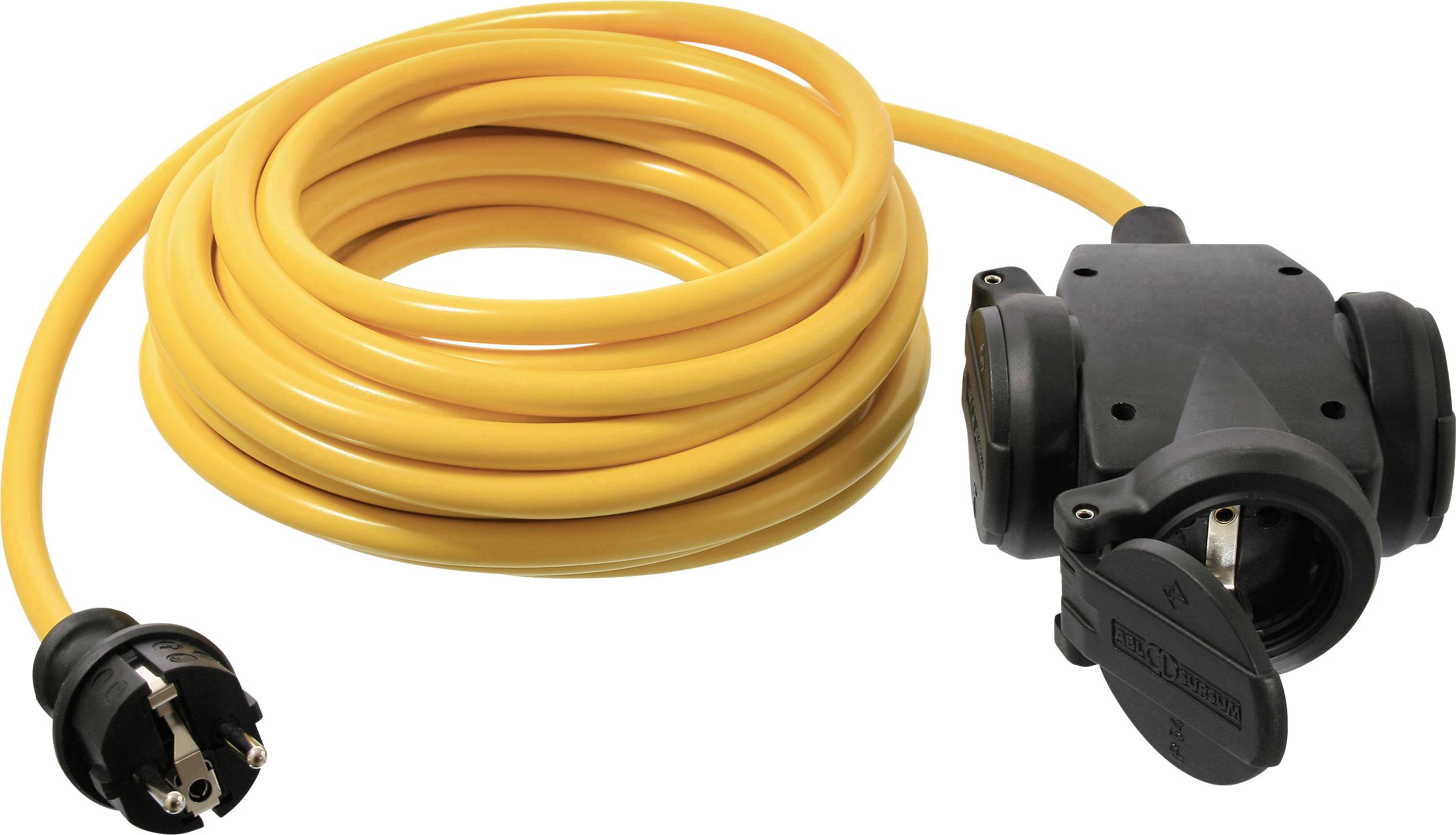AS Schwabe 61454 Current Cable extension 16 A Yellow 3.00 m AT-N07V3V3-F 3G 1,5 mm²