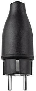 Merten 123851 Safety plug Rubber 250 V Black IP44