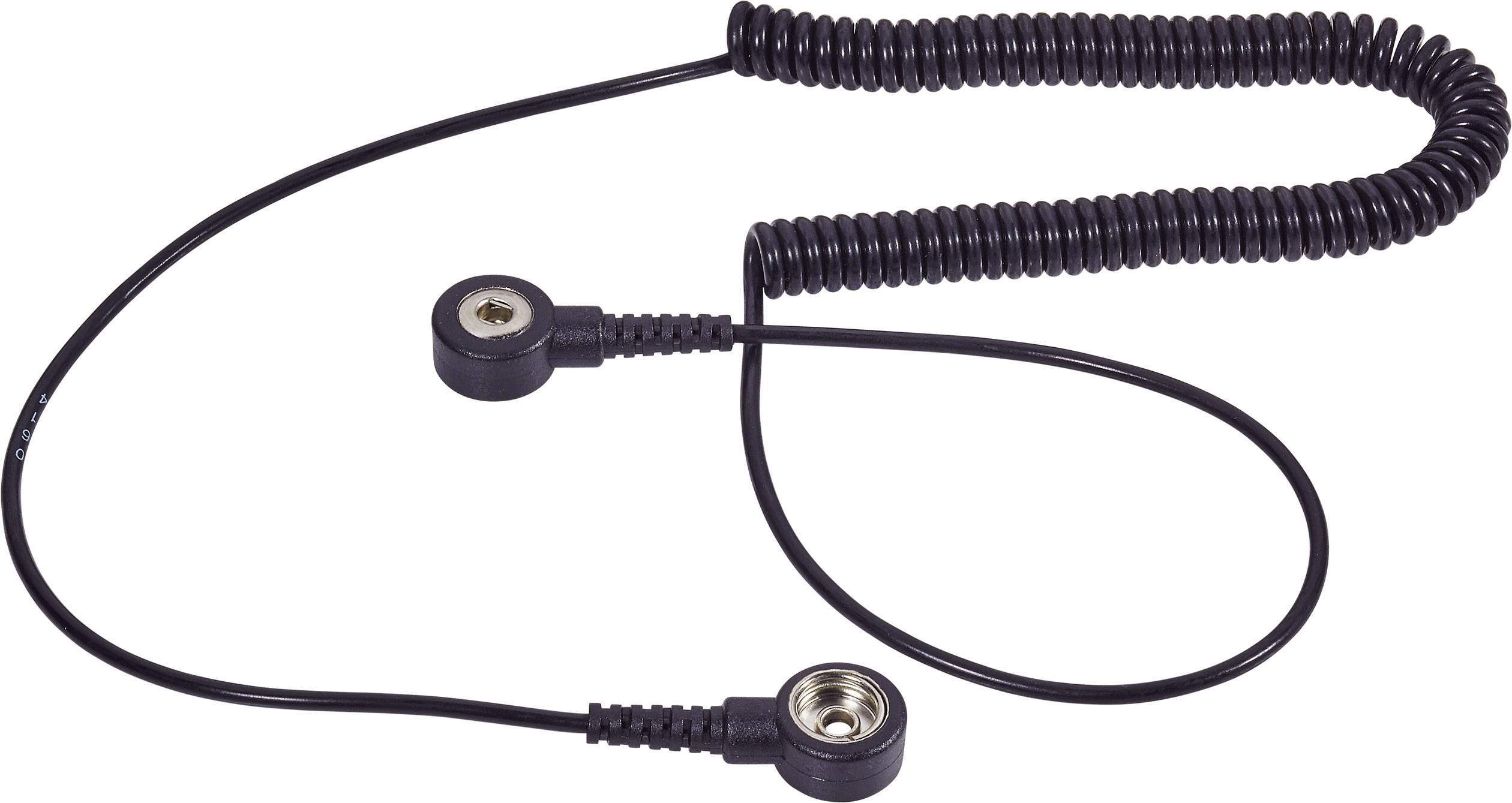 Wolfgang Warmbier 2101.752.3.10 ESD earth cable 2.40 m 10 mm stud and socket, 3 mm stud and socket