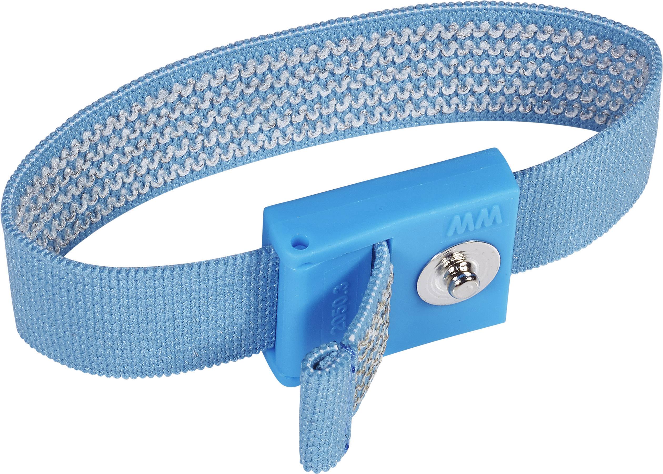 Wolfgang Warmbier 2050.750.3 ESD wrist strap Light blue 3 mm stud and socket