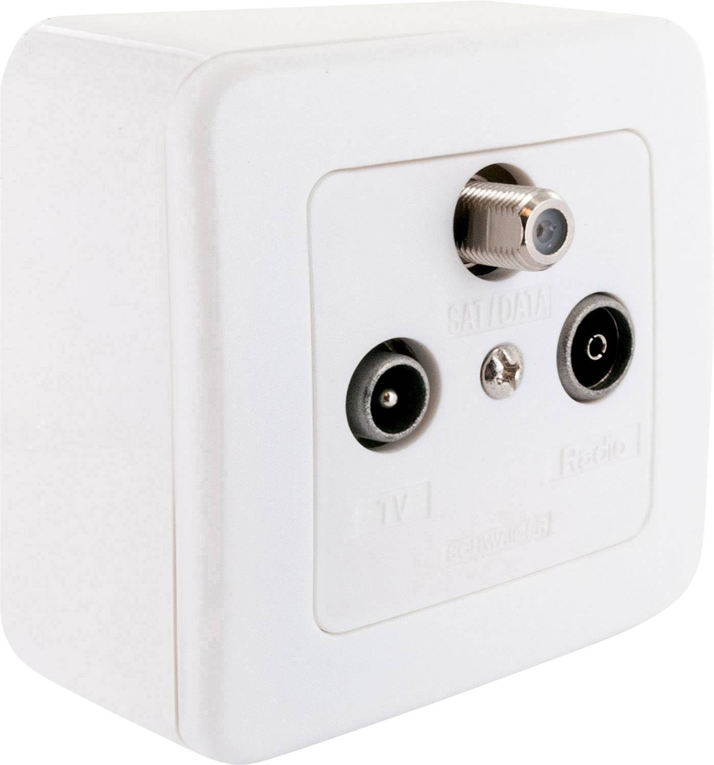 Schwaiger RDS908531 Antenna socket SAT, TV, FM Surface-mount Non-terminated