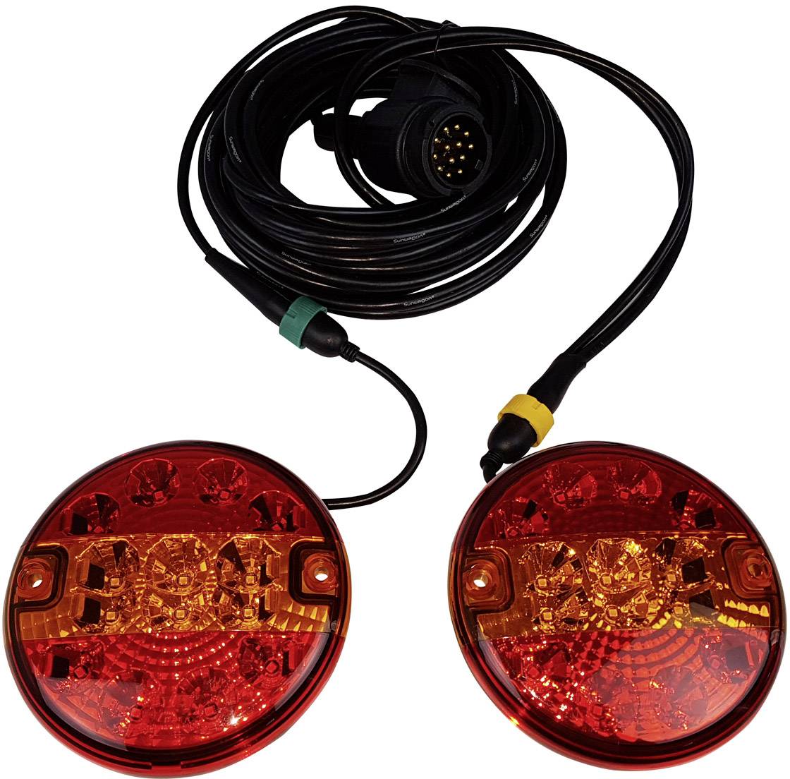 Berger & Schröter Trailer lighting set 13-pin, 7-pin Turn signal, Brake light, Tail light rear 12 V incl. magnetic fastener