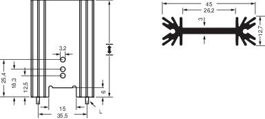 Fischer Elektronik 10019868 SK 409 38,S Fin heat sink 7 K/W (L x W x H) 45 x 38.1 x 12.7 mm TO 220, TO 218, TO 3P