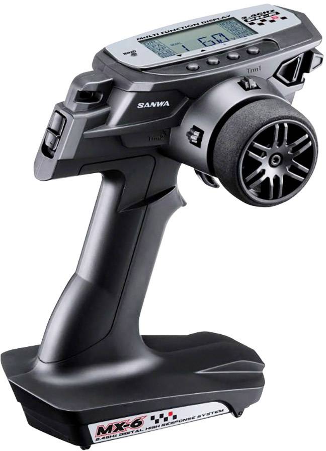 SANWA MX-6 Dry Pistol grip RC 2,4 GHz No. of channels: 3 Incl. 2x receiver