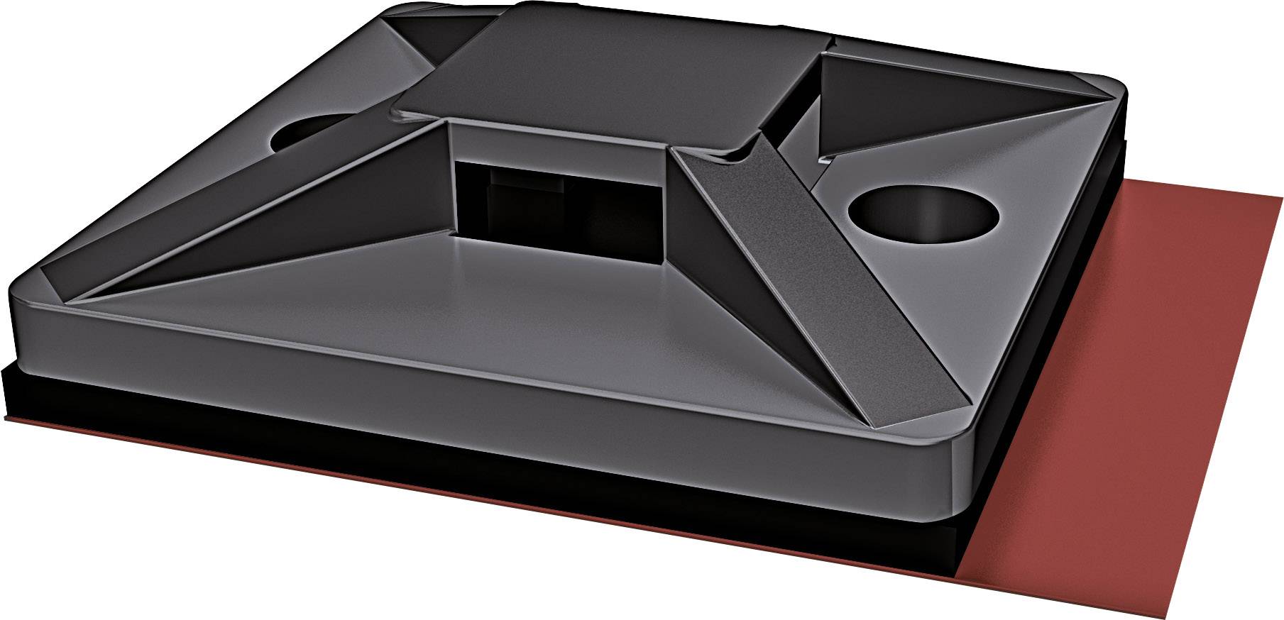 HellermannTyton MB3APT-I-PA66-BK Cable mount Self-adhesive 151-01557 halogen-free Black
