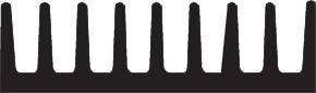 A black and white graphic representation of an optical illusion with vertically striped bars that seemingly interlock.