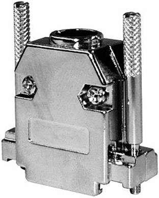 Metal plug housing with representative design, containing screw fastenings for stabilising electrical connection.