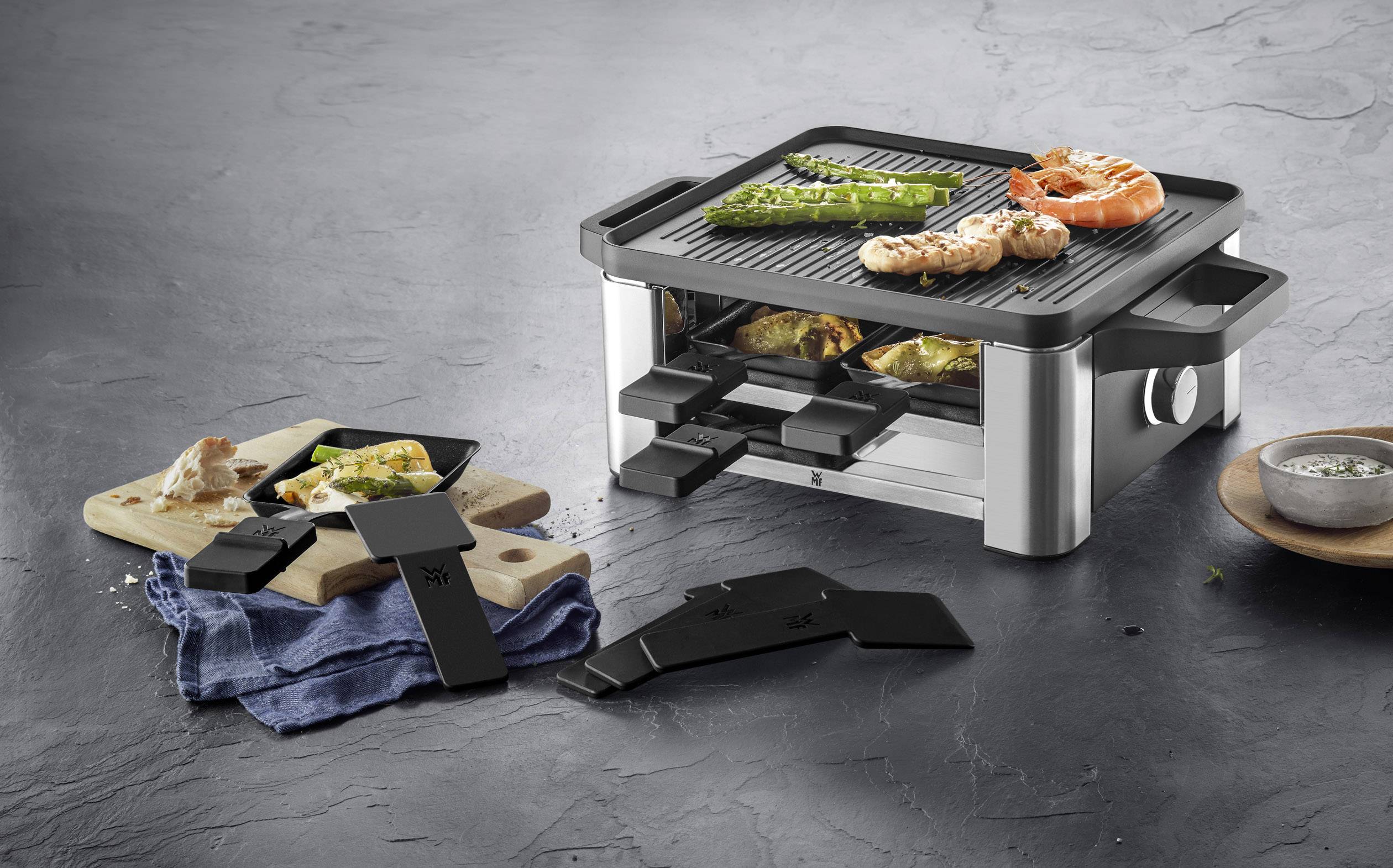 WMF LONO Raclette für 4 Raclette Black, Silver