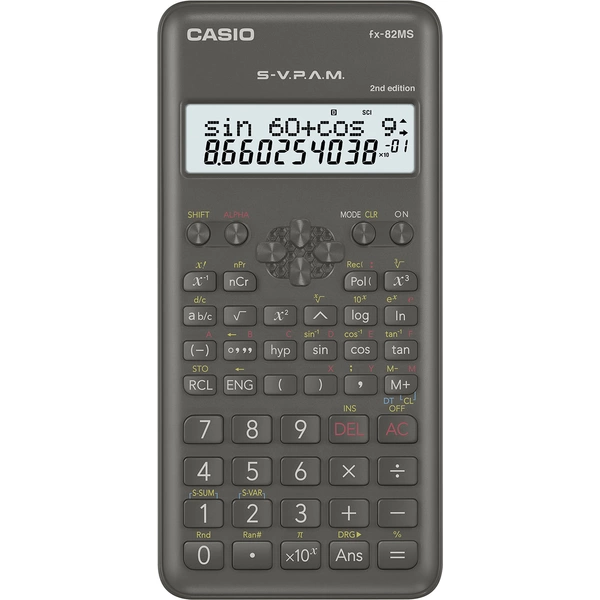 Casio FX-82MS-2 Calculator Black Display (digits): 12 battery-powered (W x H x D) 77 x 14 x 162 mm Casio FX-82MS-2 Calculator Black Display (digits): 12 battery-powered (W x H x D) 77 x 14 x 162 mm