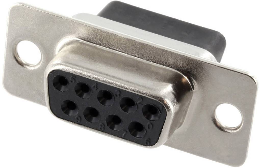 econ connect BU9CR Socket enclosure 180 ° Number of pins: 9 Crimp