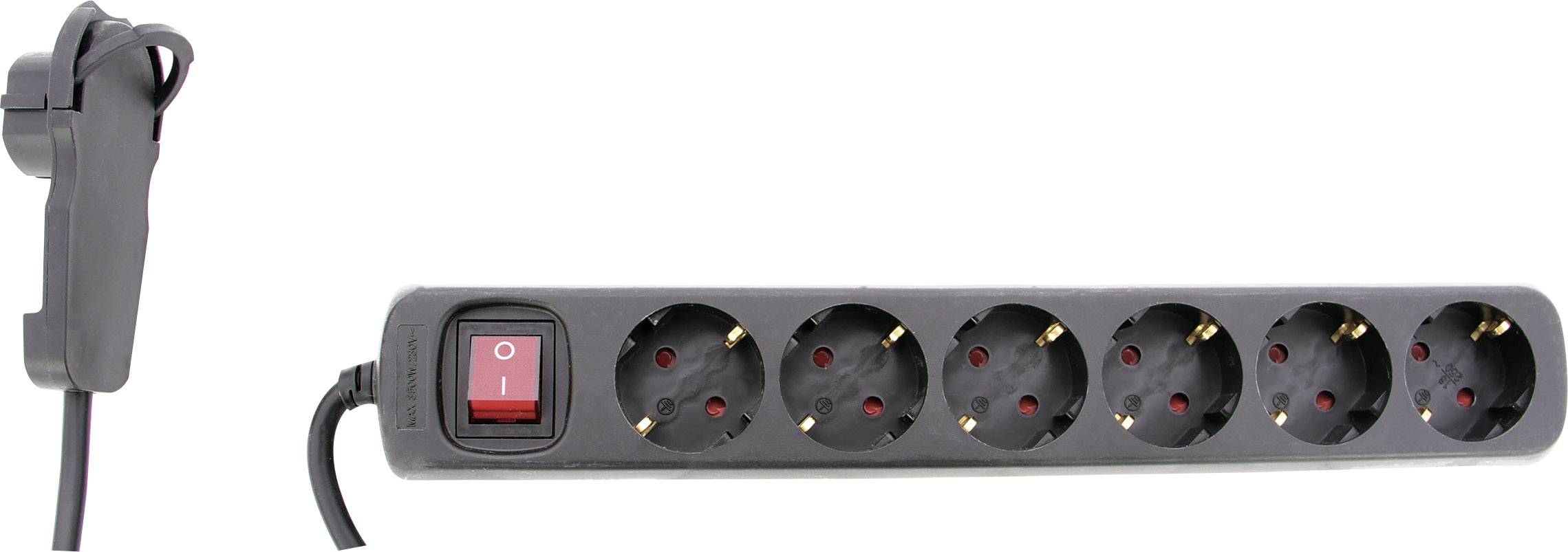 REV 0012626514 Power strip (+ switch) 6x Black PG connector 1 pc(s)