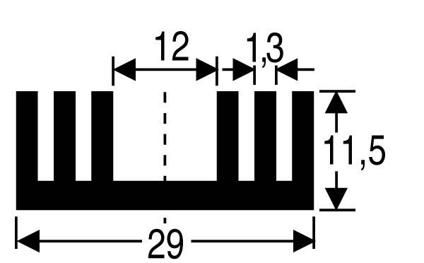 Fischer Elektronik 10018936 SK 09 37,5 SA Heat sink 8.6 K/W (L x W x H) 37.5 x 29 x 11.5 mm TO 220, SOT 32