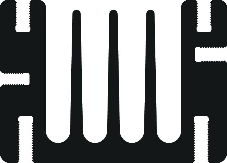 Fischer Elektronik 10022472 SK 68 75 SA Heat sink 3.6 K/W (L x W x H) 75 x 46 x 33 mm SOT 32, TO 220