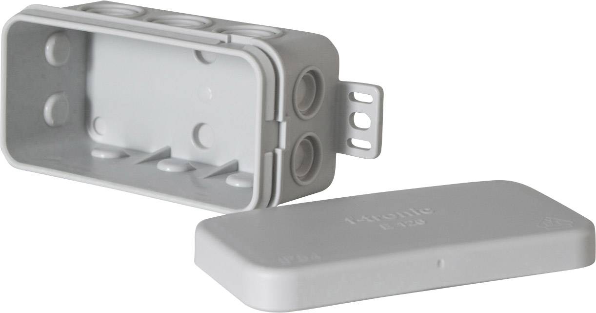 F-Tronic 7340141 Junction box (L x W x H) 75 x 37 x 40 mm Light grey IP54 10 pc(s)