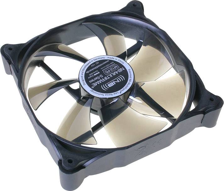 NoiseBlocker M12-PS PC fan Black, Grey (W x H x D) 120 x 120 x 25 mm