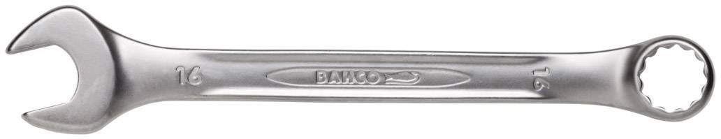 A silver spanner with an open end and a ring end, size 16, on a white background.