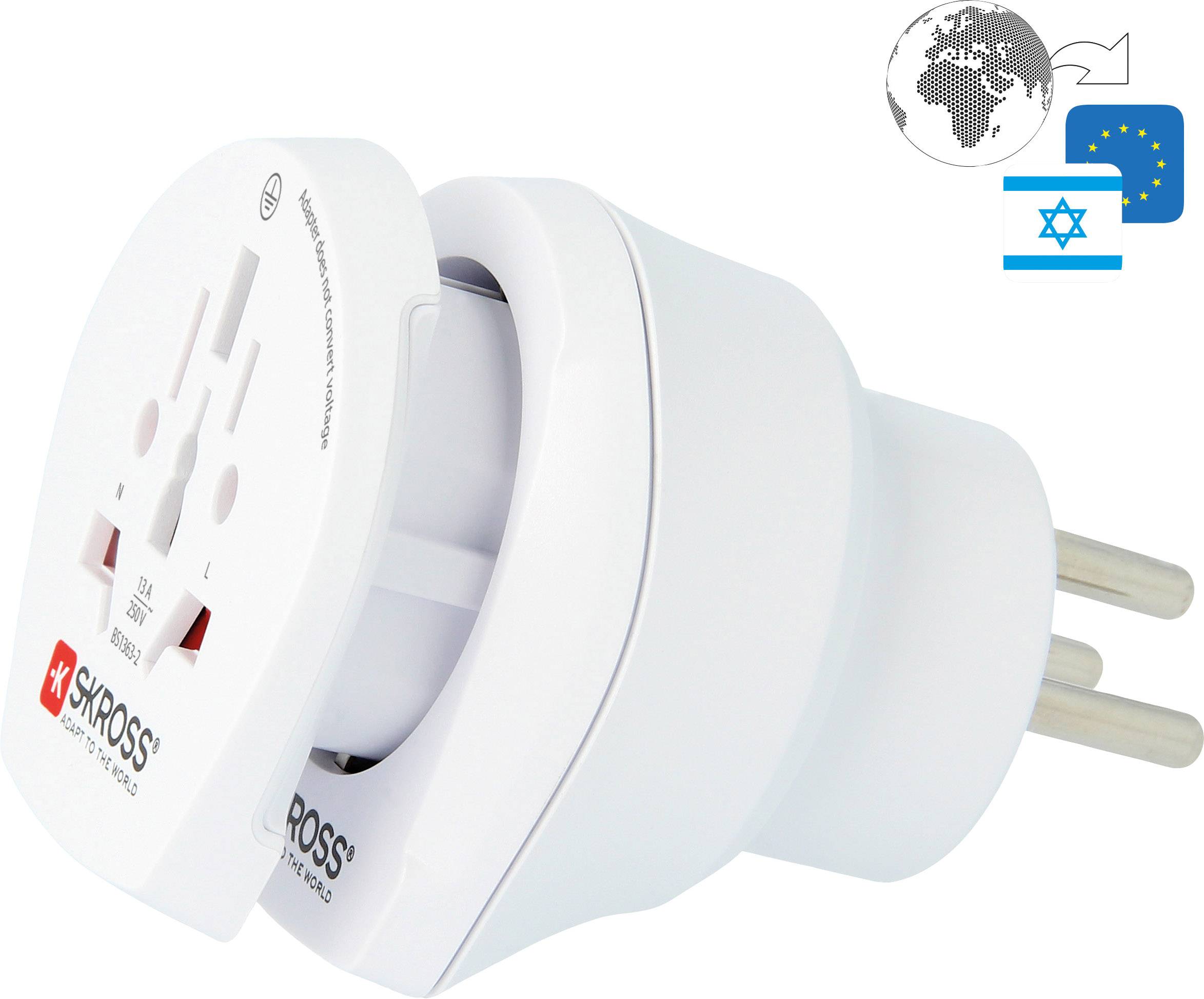 Skross 1.500216-E Travel adapter CO W to ISR