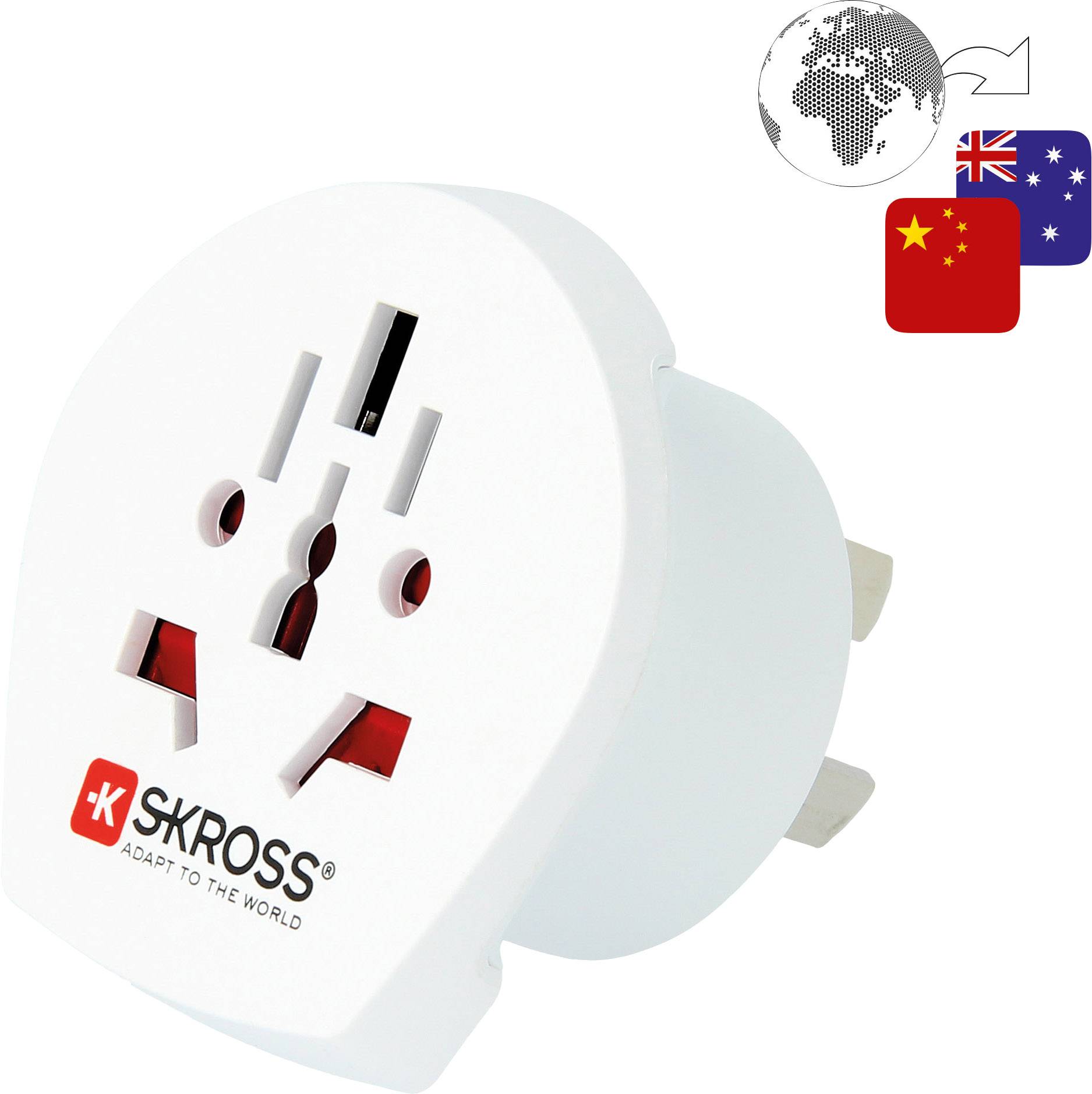 Skross 1.500222-E Travel adapter CA W to AUS/CHINA