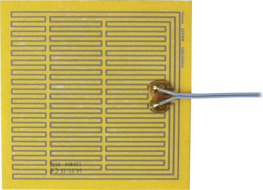 Thermo TECH Polyester Heating foil self-adhesive 12 V DC, 12 V AC 6 W IP rating IPX4 (L x W) 160 mm x 160 mm