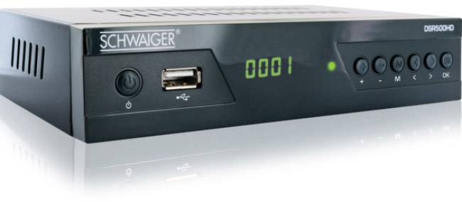 Schwaiger DSR500HD HD SAT receiver USB (front) No. of tuners: 1