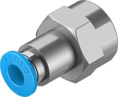 FESTO Straight piece 153024 QSF-1/4-6-B Internal thread G1/4" Pipe diameter: 6 mm 1 pc(s)