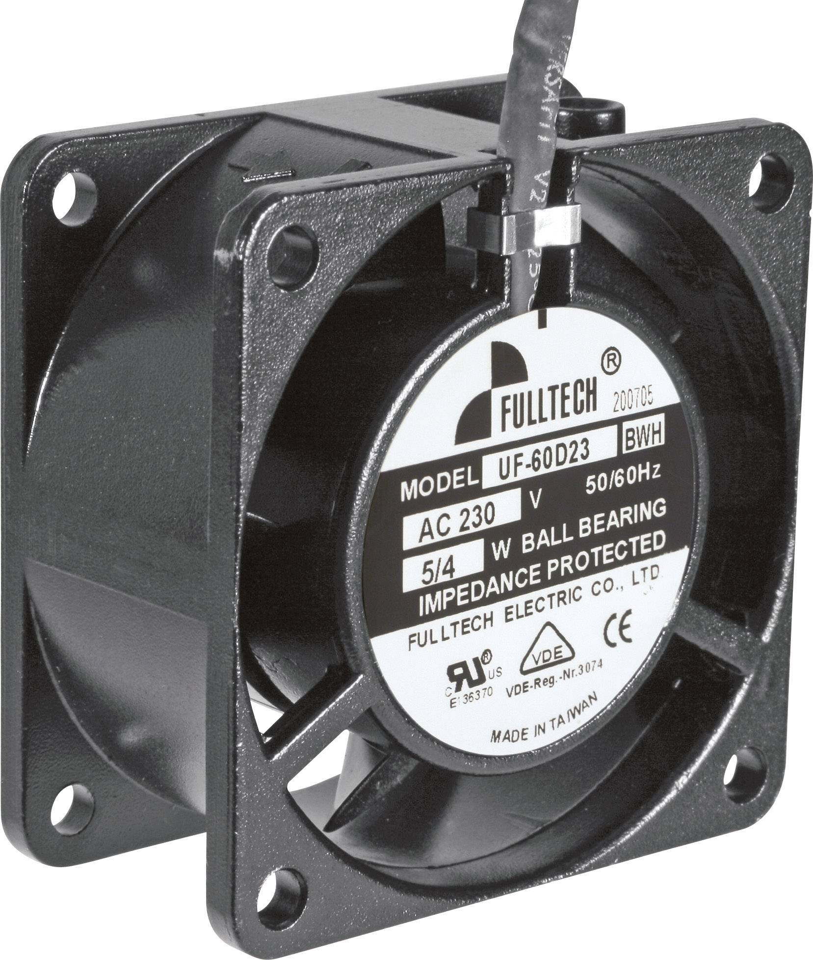A black fan with a circular label displays the model number UF-60D23 and indicates a voltage of AC 230V.