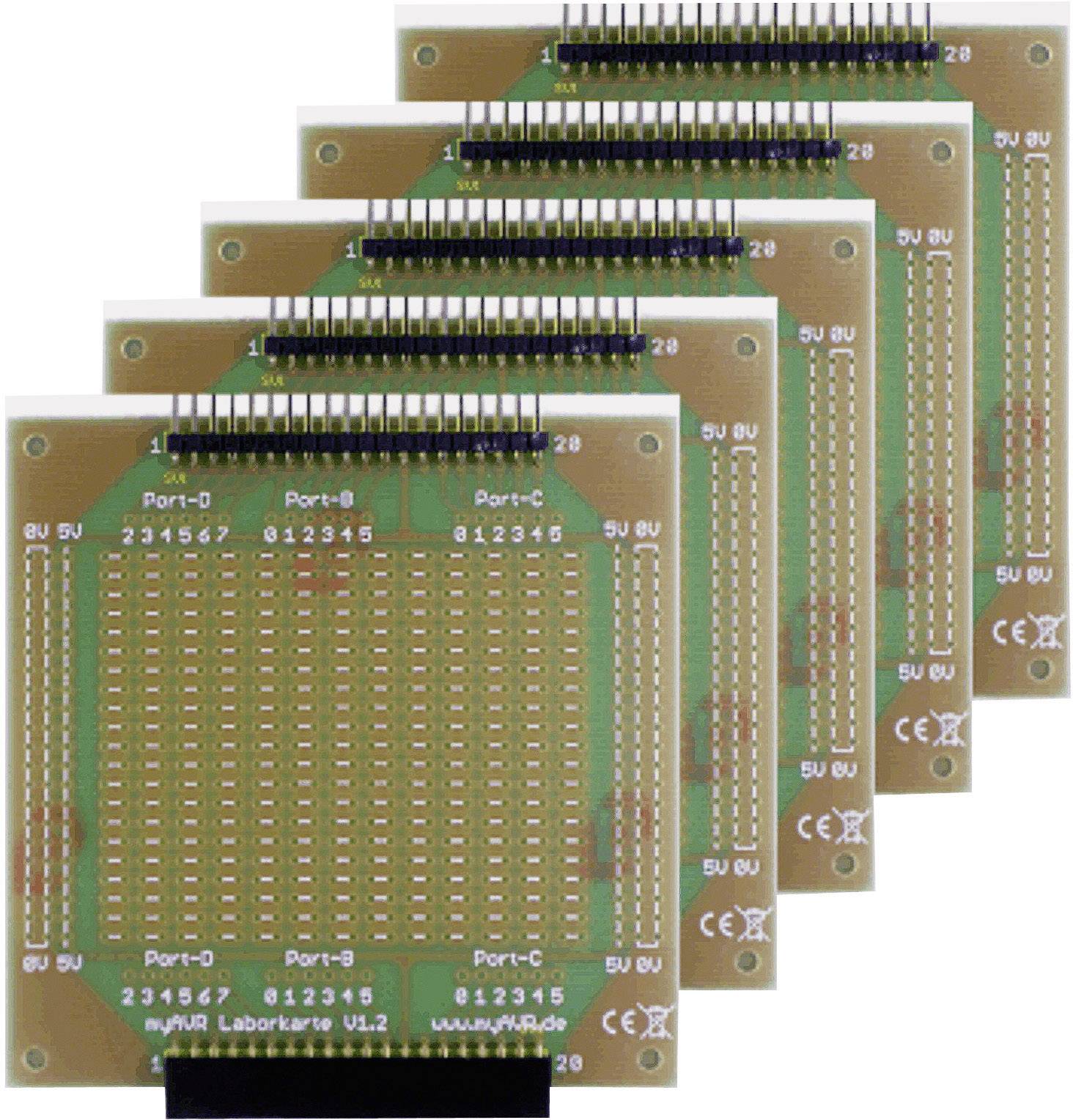 myAVR 5 Rasterleiterplatten PCBs 1 pc(s)