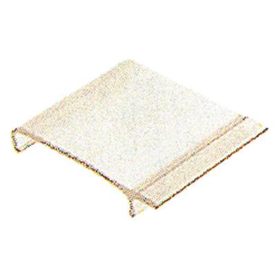 Metal sheet profile with angled edges, possibly used for roof constructions or building cladding.