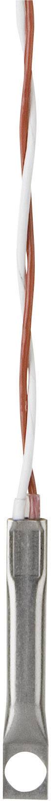 A twisted, two-coloured cable (red and white) terminates in a silver metal sleeve.