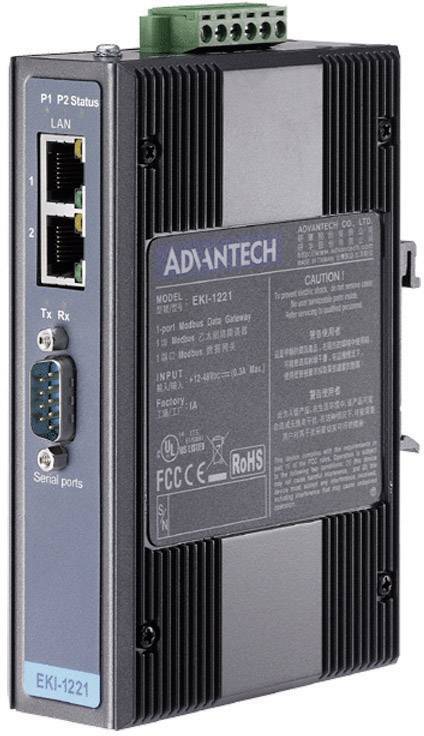 Advantech EKI-1221-CE Data gateway Modbus Gateway No. of outputs: 1 x 12 V DC, 24 V DC